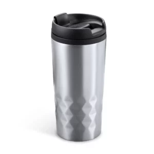 Vaso de acero Stamina Salak 4028, plata, vista frontal del producto