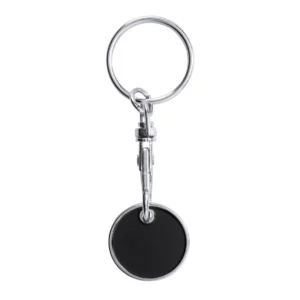 Llavero moneda Stamina Tonic 4050, negro, vista frontal del llavero