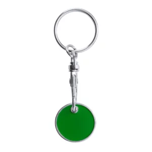 Llavero moneda Stamina Tonic 4050, verde helecho, vista frontal del llavero