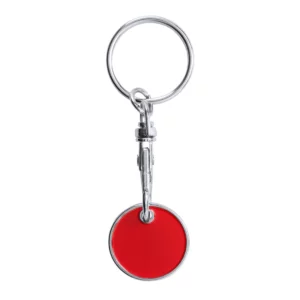 Llavero moneda Stamina Tonic 4050, rojo, vista frontal del llavero