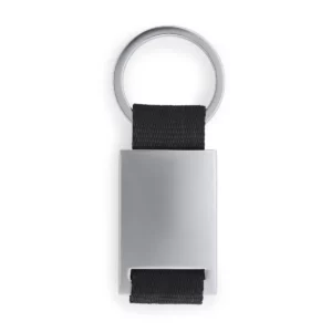 Llavero metálico Stamina Mineral 4051, negro, vista frontal del llavero
