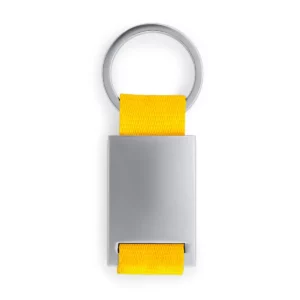 Llavero metálico Stamina Mineral 4051, amarillo, vista frontal del llavero