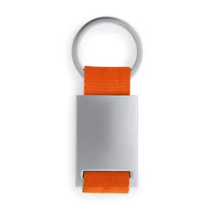 Llavero metálico Stamina Mineral 4051, naranja, vista frontal del llavero