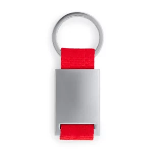 Llavero metálico Stamina Mineral 4051, rojo, vista frontal del llavero