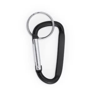 Llavero mosquetón Stamina Pale 4073, negro, vista frontal del llavero