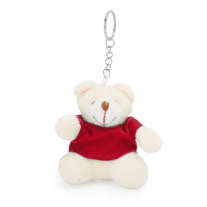 Llavero osito de peluche Stamina Sito 4079, rojo, vista frontal del llavero