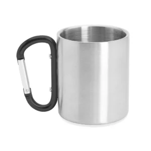 Taza con mosquetón Stamina Guaya 4082, negro, vista frontal del producto