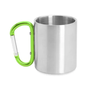 Taza con mosquetón Stamina Guaya 4082, verde helecho, vista frontal del producto