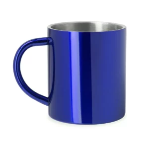 Taza de acero Stamina Kiwan 4083, royal, vista frontal del producto