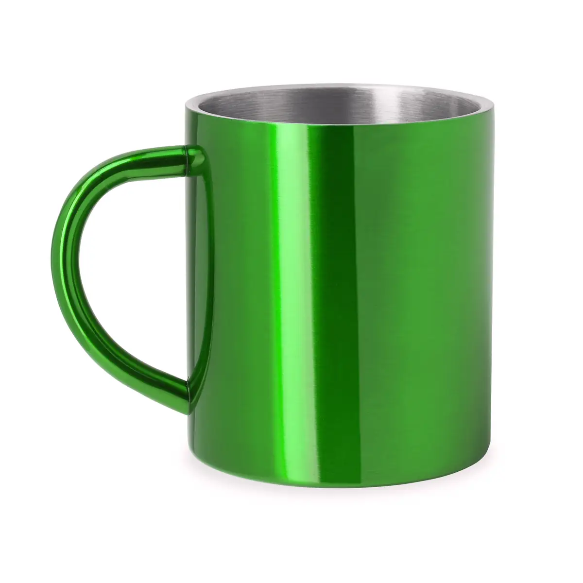 Taza de acero Stamina Kiwan 4083 3 Taza de acero Stamina Kiwan 4083, verde helecho, vista frontal del producto