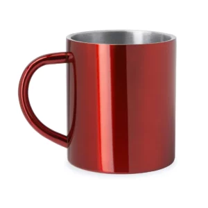 Taza de acero Stamina Kiwan 4083, rojo, vista frontal del producto