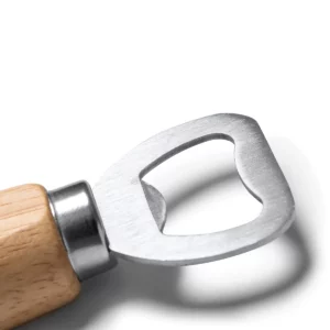 Abridor de acero y madera Stamina Roden 4090, crudo, detalle del cabezal del abridor