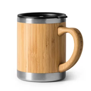 Taza con bambú Stamina Pana 4097, crudo, vista frontal del producto