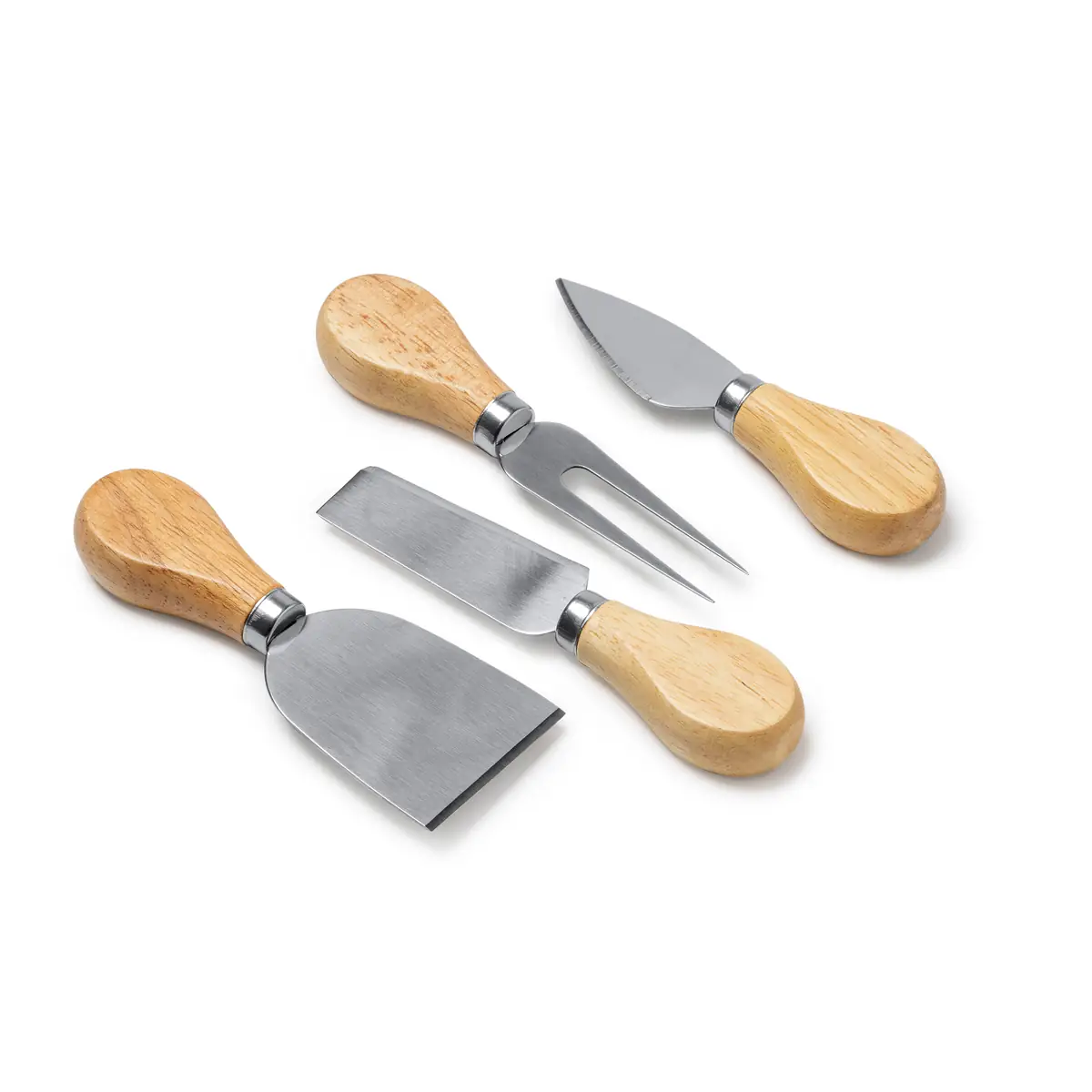 Set de 4 utensilios para queso Stamina Edam 4101 3 Set de 4 utensilios para queso Stamina Edam 4101, crudo, vista de los cuatro utensilios fuera del estuche