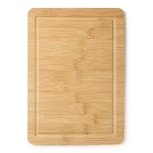 Tabla de cortar de bambú Stamina Angus 4116, crudo, vista frontal de la tabla rectangular