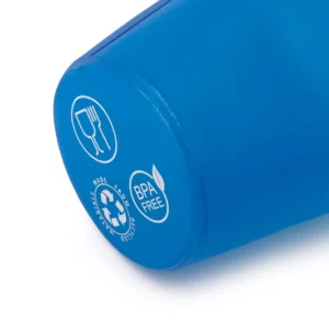 Vaso plegable Stamina Track 4119, royal, detalle de las marcas en la base del vaso