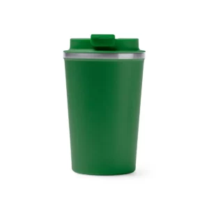 Vaso térmico Stamina Okele 4134, verde botella, vista frontal del producto