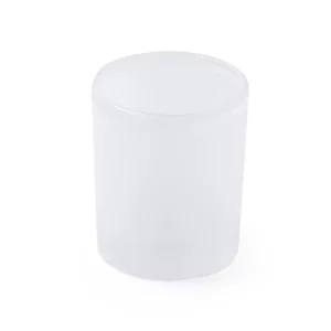 Vaso de cristal para sublimar Stamina Puket 4148, transparente, vista superior del vaso en perspectiva