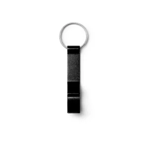 Llavero abridor Stamina Bioko 4207, negro, vista frontal del llavero