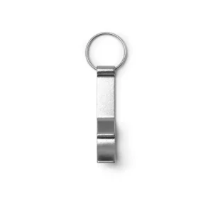 Llavero abridor Stamina Bioko 4207, plata, vista frontal del llavero