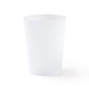 Pack de 12 vasos reutilizables Stamina Pontal 4210, transparente, vista superior del vaso en perspectiva