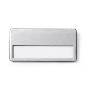 Identificador de aluminio Stamina Ganda 7069, plata, vista frontal