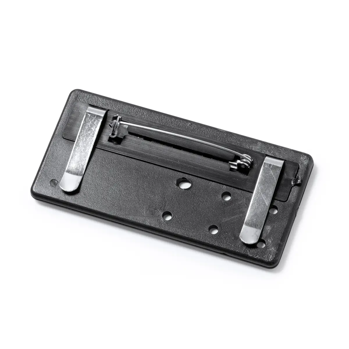 Identificador de aluminio Stamina Ganda 7069 3 Identificador de aluminio Stamina Ganda 7069, plata, vista posterior del sistema de fijación