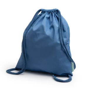 Mochila de algodón Stamina Brest 7087, azul riviera, vista de la mochila cerrada en perspectiva