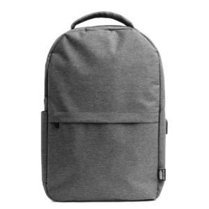 Mochila de RPET Stamina Gregor 7139, gris vigoré, vista frontal de la mochila