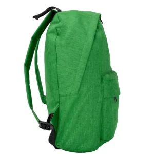 Mochila de poliéster Stamina Teros 7145, verde helecho vigoré, vista lateral de la mochila