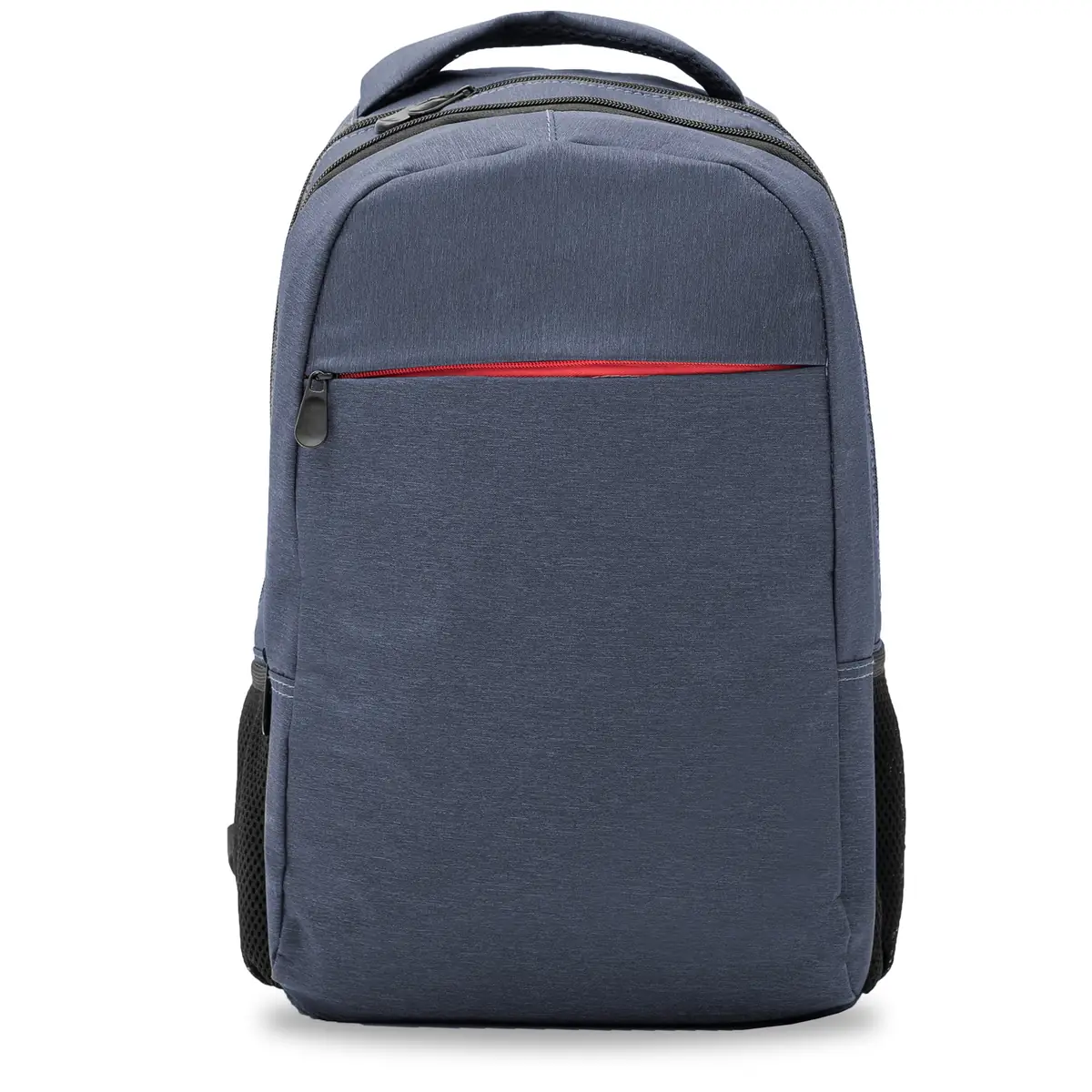 Mochila jaspeada Stamina Chucao 7146 1 Mochila jaspeada Stamina Chucao 7146, dénim vigoré, vista frontal de la mochila