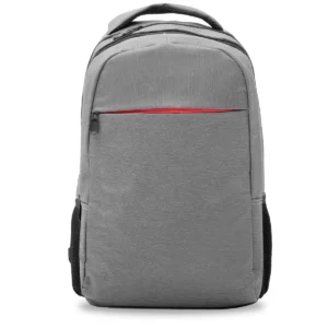 Mochila jaspeada Stamina Chucao 7146, gris vigoré, vista frontal de la mochila