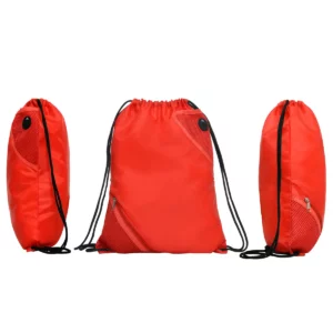 Mochila de cuerdas Stamina Cuanca 7150, rojo, vista conjunta de una mochila desde distintos ángulos