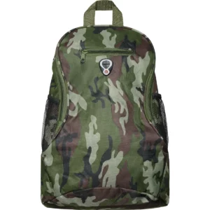 Mochila con salida para auriculares Stamina Condor 7153, camuflaje bosque, vista frontal de la mochila