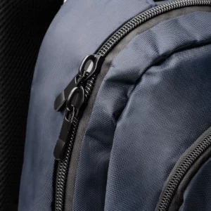 Mochila de nylon Stamina Mardok 7173, marino, detalle de la cremallera y el tejido
