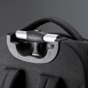 Trolley convertible en mochila Stamina Garnes 7178, negro, detalle del tirador y del asa superior