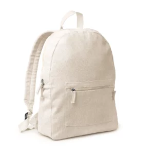 Mochila de algodón reciclado Stamina Firenza 7179, crudo, vista de la mochila en perspectiva