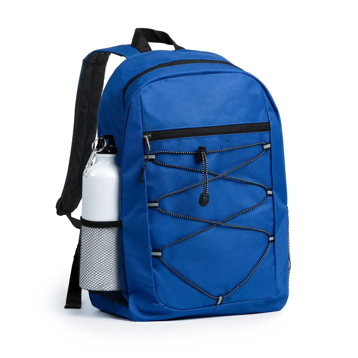 Mochila deportiva Stamina Misuri 7181 8 Mochila deportiva Stamina Misuri 7181, royal, vista de la mochila con una botella como ejemplo de uso