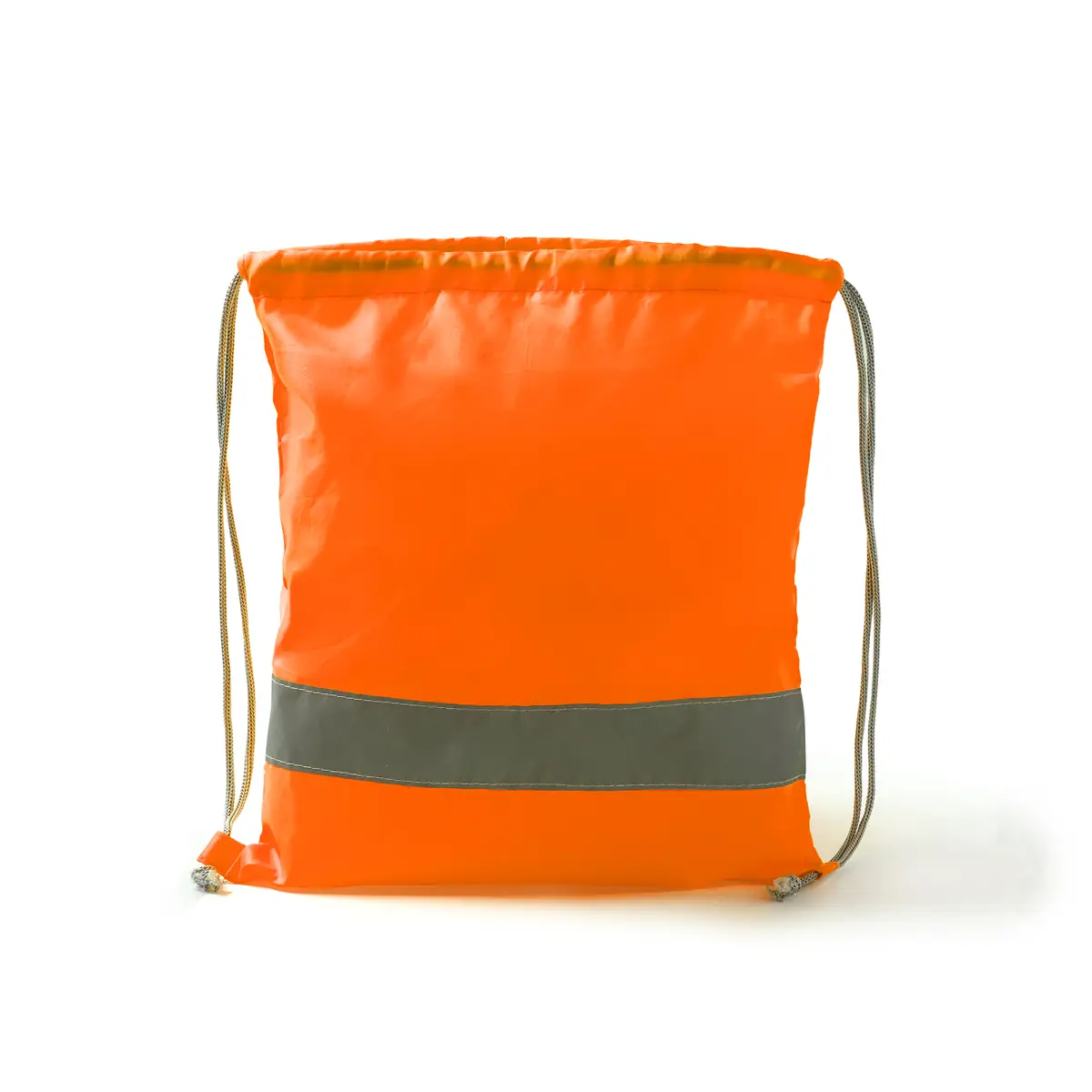 Pack 10 mochilas con banda Stamina Labur 7184 2 Mochila de cuerdas Stamina Labur 7184, naranja flúor, vista frontal del producto
