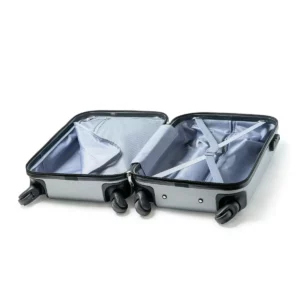 Maleta rígida Stamina Volano 7186, gris, vista del interior abierto de la maleta