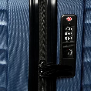 Maleta rígida Stamina Bleik 7187, marino, detalle del cierre de seguridad TSA