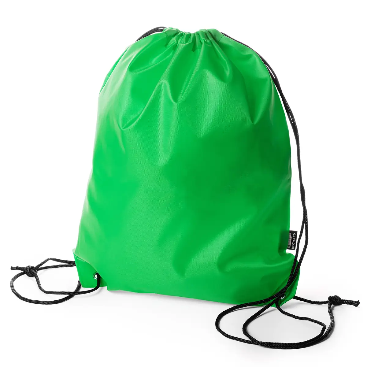 Pack 50 mochilas de RPET Stamina Larus 7550 4 Mochila de cuerdas Stamina Larus 7550, verde helecho, vista frontal del producto