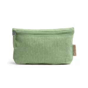 Neceser de algodón reciclado Stamina Remo 7562, verde helecho jaspeado, vista frontal del neceser