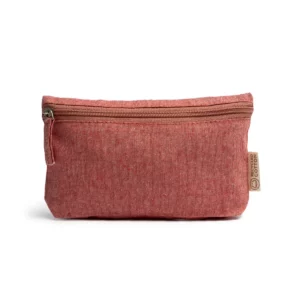 Neceser de algodón reciclado Stamina Remo 7562, rojo jaspeado, vista frontal del neceser