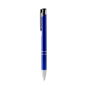 Bolígrafo de aluminio reciclado Stamina Simon 7972, royal, vista frontal del bolígrafo