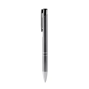 Bolígrafo de aluminio reciclado Stamina Simon 7972, plata, vista frontal del bolígrafo