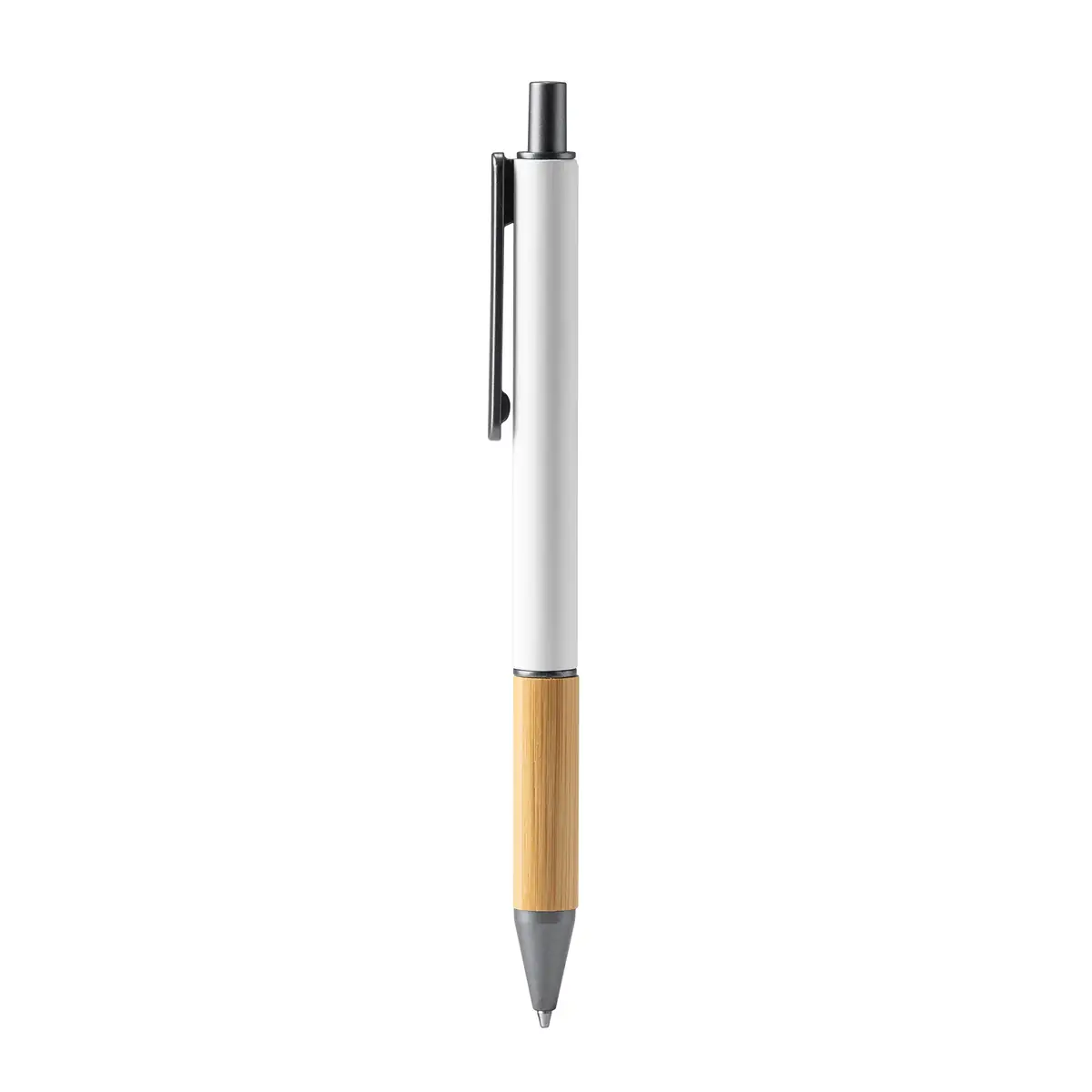 Bolígrafo Stamina Penta 7982 1 Bolígrafo Stamina Penta 7982, blanco, vista frontal del bolígrafo