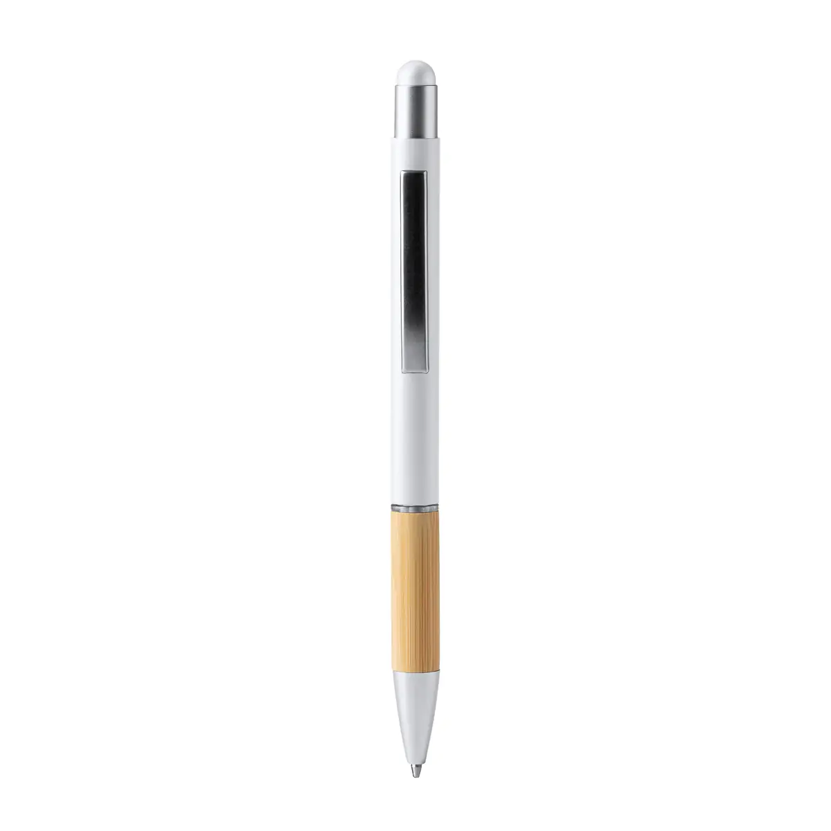 Bolígrafo con puntero Stamina Olten 7990 1 Bolígrafo con puntero Stamina Olten 7990, blanco, vista frontal del bolígrafo