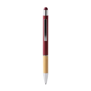Bolígrafo con puntero Stamina Olten 7990, rojo oscuro, vista frontal del bolígrafo