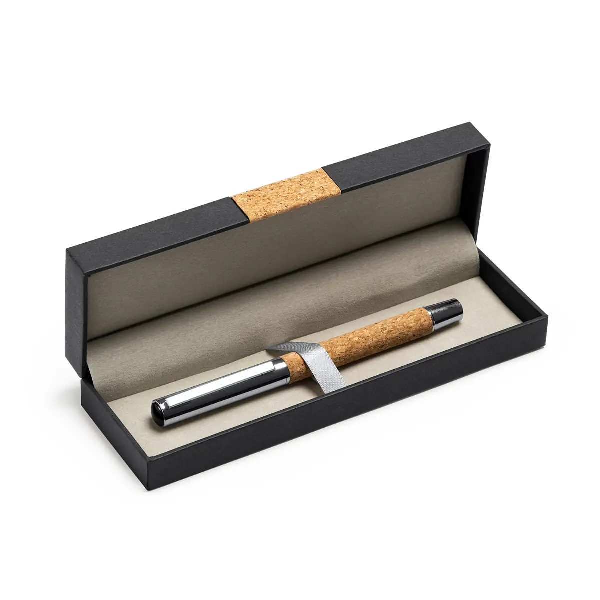 Roller de corcho Stamina Suver 7992 2 Roller de corcho Stamina Suver 7992, corcho natural y metal con estuche negro, roller presentado en el estuche abierto